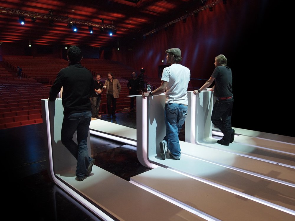 2010 – ATV Wien Wahl – Studiomöbel © Peter Mitterer Architekten